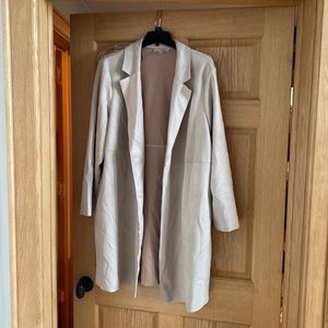 Faux suede jacket in cream
